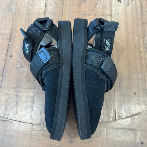 Suicoke NOTS-VM BLACK SHERLING LINED SANDALS SIZE US 5/ EU 36 Unisex Adjustable - Picture 8 of 9